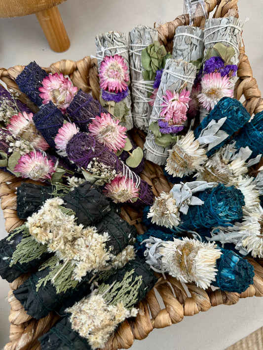 Floral White Sage Smudge Sticks